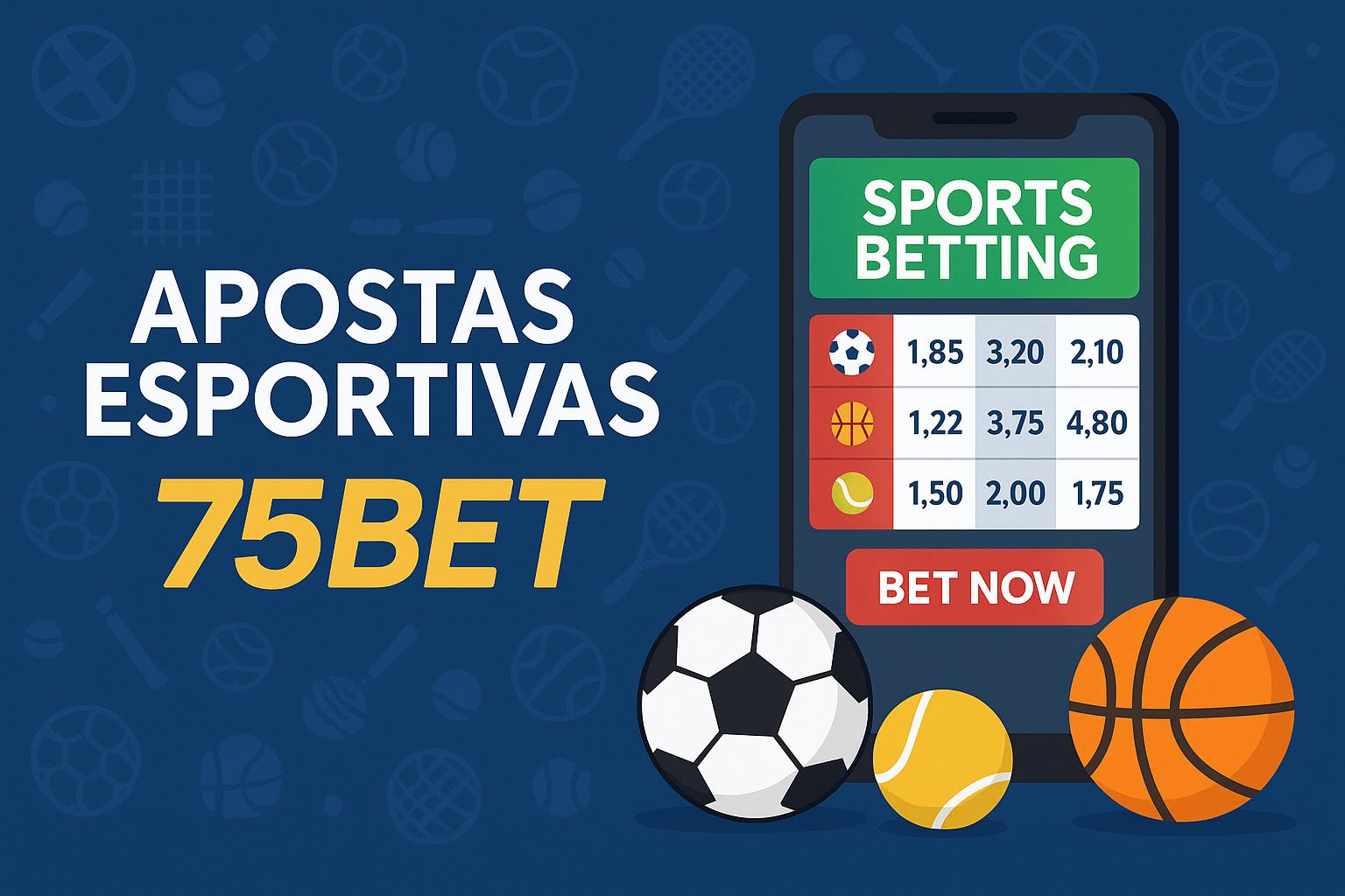 Aposte em apostas esportivas no cassino online 75BET